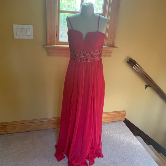 Betsy & Adam Dresses & Skirts - Red beaded prom dress